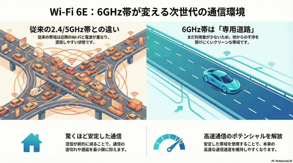wifi 6eとの違いと6ghz帯の活用