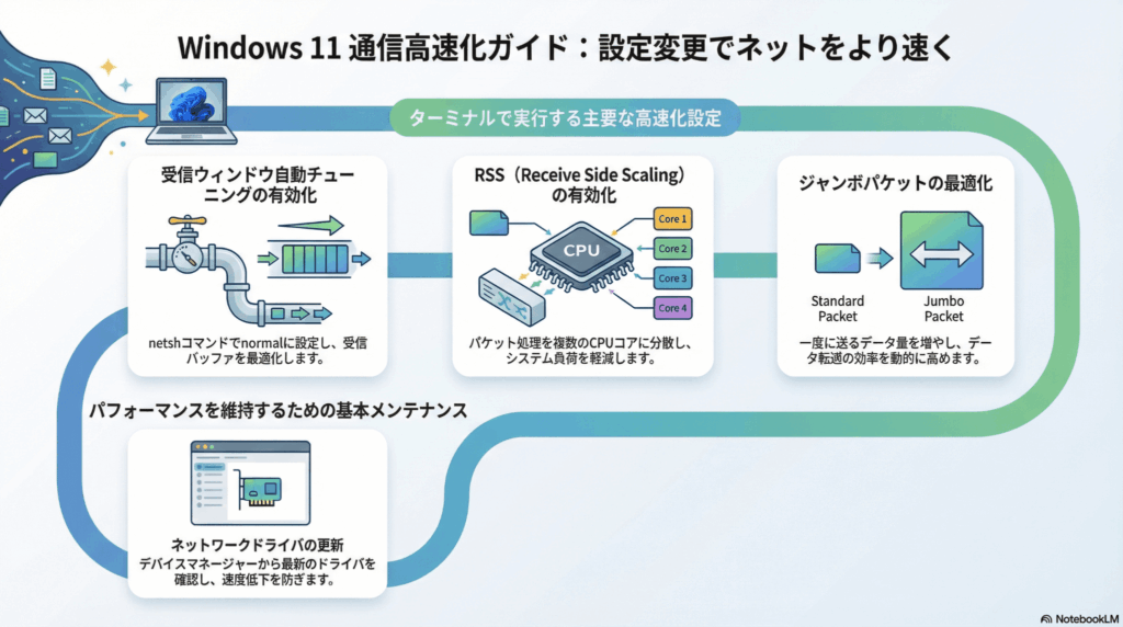 Windows11の設定を見直して通信を高速化する